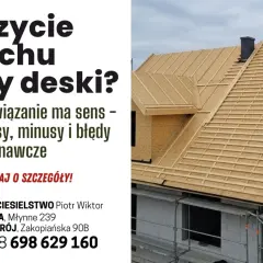 Budowa dachu z deskowaniem z płyt OSB i łaty. Firma WIK-BUD CIESIELSTWO oferuje profesjonalne usługi.