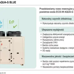 Pompa ciepła Panasonic ECOi-W AQUA-G BLUE z wysokim SCOP 3,92. Jednostka z naturalnym czynnikiem chłodniczym R290.