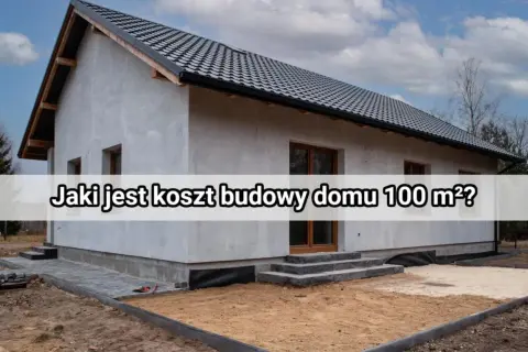 Nowy dom w stanie surowym, z pytaniem "Jaki jest koszt budowy domu 100 m²?".