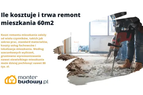 Ile kosztuje kapitalny remont mieszkania 60m2? Prace budowlane z młotami udarowymi, koszt materiałów i fachowców.