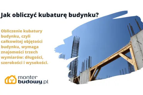 Budowa w toku, beton i zbrojenie. Obliczenie kubatury budynku wymaga znajomości jego wymiarów.