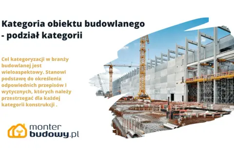 Budowa obiektu budowlanego z dźwigami i zbrojeniem. Kategoria obiektu budowlanego jest kluczowa dla przepisów.