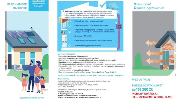 Rodzina cieszy się z ocieplonego domu, który zapewnia niższe rachunki za ogrzewanie. Program "Czyste Powietrze" oferuje dotacje na termomodernizację.