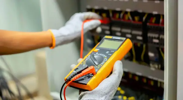 Elektryk wykonuje pomiary elektryczne. Sprawdź nasz pomiary elektryczne cennik usług.