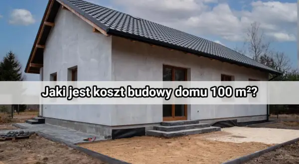Nowy dom w stanie surowym, z pytaniem "Jaki jest koszt budowy domu 100 m²?".