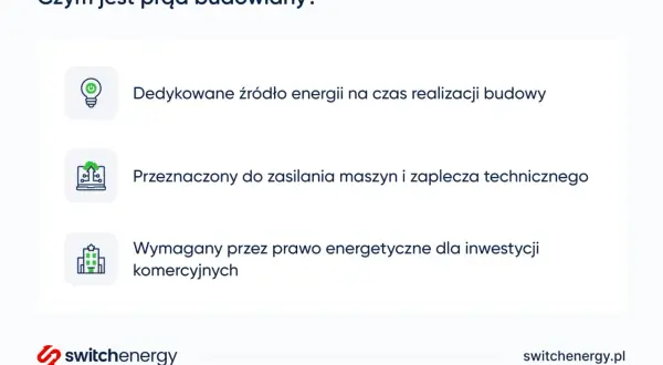 Prąd budowlany: dedykowane źródło energii na budowę, zasilające maszyny i zaplecze techniczne. Niezbędny dla inwestycji komercyjnych.