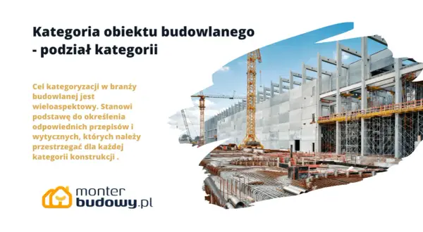 Budowa obiektu budowlanego z dźwigami i zbrojeniem. Kategoria obiektu budowlanego jest kluczowa dla przepisów.