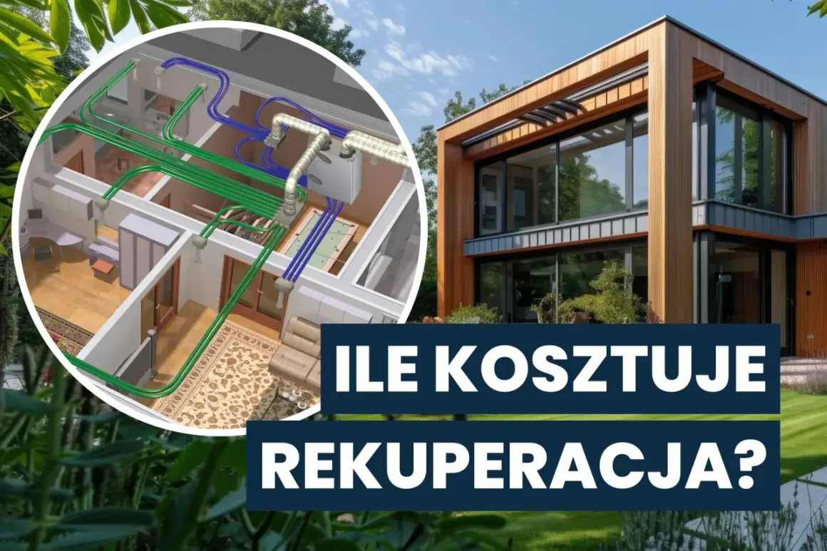 Nowoczesny dom i schemat instalacji wentylacyjnej. Ile kosztuje rekuperacja?