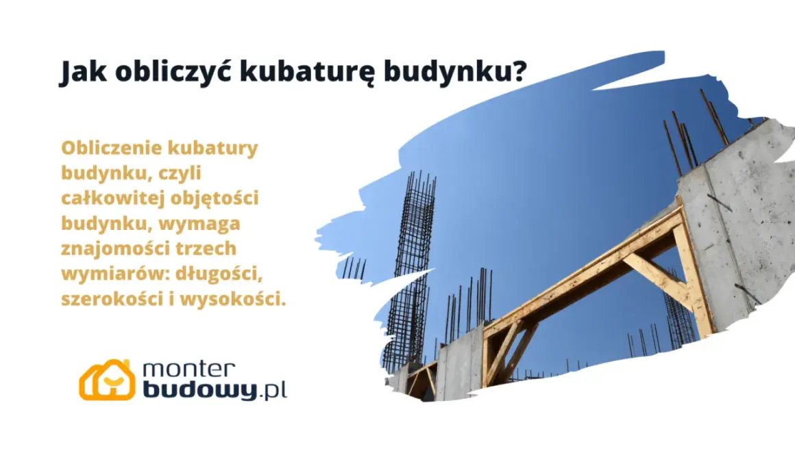 Budowa w toku, beton i zbrojenie. Obliczenie kubatury budynku wymaga znajomości jego wymiarów.