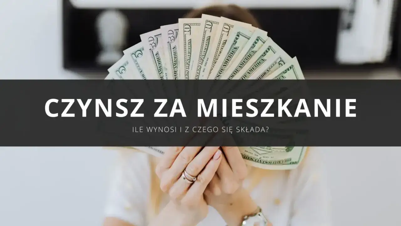 Ręce trzymające wachlarz banknotów dolarowych. Napis: 